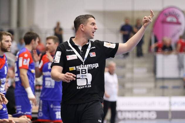Jens Buerkle (Trainer HBW Balingen-Weilstetten), ASV Hamm-Westfalen vs HBW Balingen-Weilstetten, Handball, 2. Bundesliga, 07.09.2018, ASV Hamm-Westfalen vs HBW Balingen-Weilstetten, Handball, 2. Bundesliga, 07.09.2018 Hamm Copyright: xEIBNER JanxStrohdiekx EP_JSK