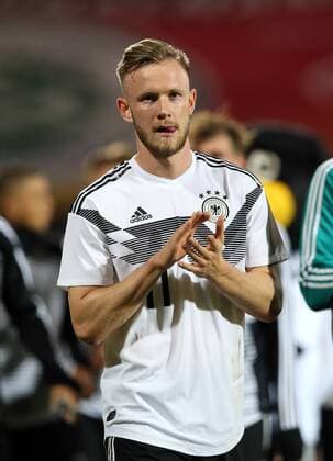 07.09.2018 - Fussball - Testspiel Freundschaftsspiel - Länderspiel - Deutschland - Mexiko - U21 U 21 - DaMa - DFB regulations prohibit any use of photographs as image sequences and or quasi-video Freude Jubel nach Spielende - Cedric Teuchert (11, Deutschland U21 ) applaudiert klatscht in die Hände Zuschauer Publikum Fans zu