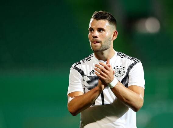 Deutschland, Fürth, Sportpark Ronhof Thomas Sommer, 07.09.2018, Fussball - Laenderspiel - Deutschland U 21 - Mexiko U 21 Bild: v. lk. Eduard Löwen (Deutschland, 17) DFB REGULATIONS PROHIBIT ANY USE OF PHOTOGRAPHS AS IMAGE SEQUENCES AND OR QUASI-VIDEO. Copyright: HMBxMedia xHeikoxBecker
