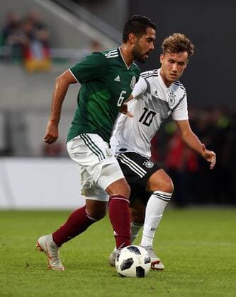07.09.2018 - Fussball - Testspiel Freundschaftsspiel - Länderspiel - Deutschland - Mexiko - U21 U 21 - DaMa - DFB regulations prohibit any use of photographs as image sequences and or quasi-video Joaquin Esquivel (6, Mexico Mexico U21 ) Luca Waldschmidt (10, Deutschland U21 )