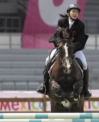 Yufei Bian of China participates in the women s relay equestrian jump event during the Modern pentathlon moderner Fünfkampf World Championship WM Weltmeisterschaft in Mexico City, Mexico, 7 September 2018. Modern Pentathlon World Championship !ACHTUNG: NUR REDAKTIONELLE NUTZUNG!  Copyright: xMarioxGuzmanx MEX01 20180908-636719664450561496