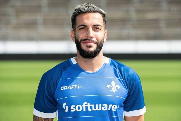 05.09.2018, xfux, Fussball 2.Bundesliga, SV Darmstadt 98 Fototermin Saison 2018 2019, PortraÌˆttermin 2018 2019, emspor, emonline, deloka, v.l. Selim Guenduez (SV Darmstadt 98) Darmstadt