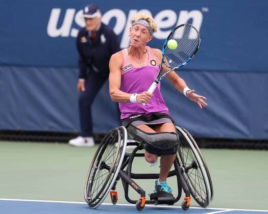 Sabine Ellerbrock, Rollstuhl Damen Einzel Tennis - US Open 2018 - Grand Slam ITF ATP Tennis Herren WTA Tennis Damen - Billie Jean King Tennis Center - New York - New York - USA - 8 September 2018. Copyright: xJuergenxHasenkopfx