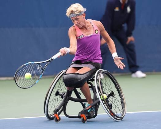 Sabine Ellerbrock, Rollstuhl Damen Einzel Tennis - US Open 2018 - Grand Slam ITF ATP Tennis Herren WTA Tennis Damen - Billie Jean King Tennis Center - New York - New York - USA - 8 September 2018. Copyright: xJuergenxHasenkopfx