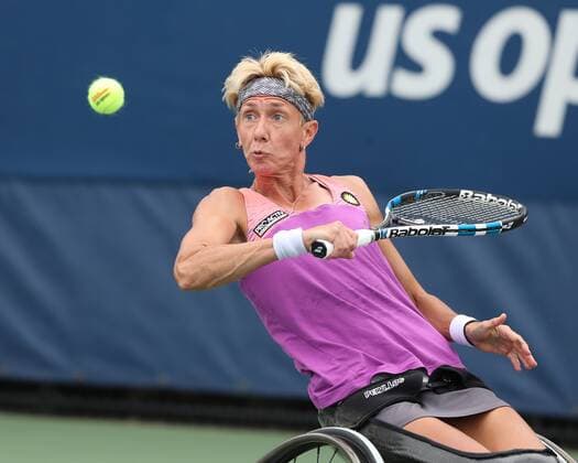 Sabine Ellerbrock, Rollstuhl Damen Einzel Tennis - US Open 2018 - Grand Slam ITF ATP Tennis Herren WTA Tennis Damen - Billie Jean King Tennis Center - New York - New York - USA - 8 September 2018. Copyright: xJuergenxHasenkopfx