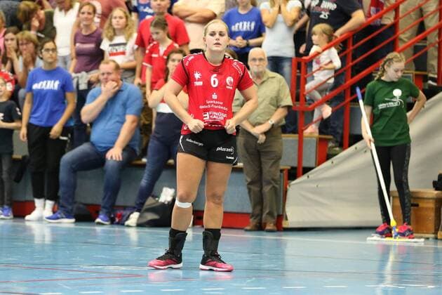 Enttaeuschung bei Anouk Nieuwenweg (HSG Bad Wildungen Vipers 6), HSG Blomberg-Lippe vs HSG Bad Wildungen Vipers, Handball, 1. Frauen Bundesliga, 08.09.2018, HSG Blomberg-Lippe vs HSG Bad Wildungen Vipers, Handball, 1. Bundesliga Frauen, 08.09.2018 Blomberg Copyright: xEIBNER JanxStrohdiekx EP_JSK
