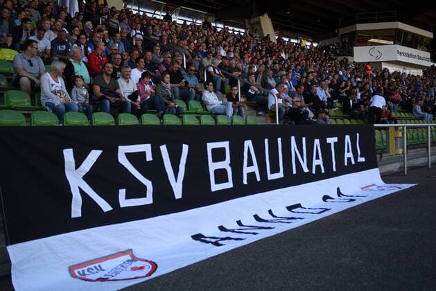 08.09.2018, xkhx Baunatal Hessenliga Saison 2018 2019 KSV Baunatal gegen KSV Hessen Kassel Fans des KSV Baunatal