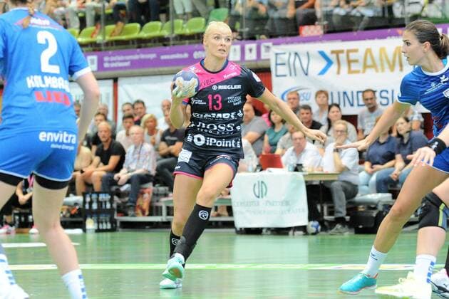 Shenia Minevskaja (TusSies Metzingen 13) TusSies Metzingen, Handball, HBF, Bundesliga, Ligaspiel, 08.09.2018, Foto:TBaur Eibner Neckarsulmer Sportunion vs. TusSies Metzingen Neckarsulm Copyright: xEIBNER TobiasxBaurx EP_TBR
