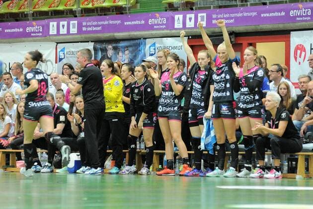 jubel bei den TusSies TusSies Metzingen, Handball, HBF, Bundesliga, Ligaspiel, 08.09.2018, Foto:TBaur Eibner Neckarsulmer Sportunion vs. TusSies Metzingen Neckarsulm Copyright: xEIBNER TobiasxBaurx EP_TBR