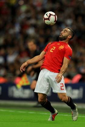 8th September 2018, Wembley Stadium, London, England; UEFA Nations League football, England versus Spain; Dani Carvajal of Spain controls the ball  ActionPlus12061092 ShaunxBrooks