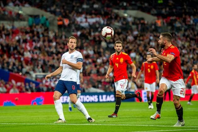 September 8, 2018 - Harry Kane of England during the UEFA Nation League, Group 4, League A match between England and Spain at Wembley Stadium, London, England on 8 September 2018. Salvio Calabrese Soccer: England v Spain.UEFA Nation League Group Stage.8 9 2018 - ZUMAa181 20180908_zaa_a181_099 Copyright: xAFP7x