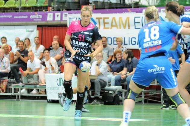 Marija Obradovic (TusSies Metzingen 51) TusSies Metzingen, Handball, HBF, Bundesliga, Ligaspiel, 08.09.2018, Foto:TBaur Eibner Neckarsulmer Sportunion vs. TusSies Metzingen Neckarsulm Copyright: xEIBNER TobiasxBaurx EP_TBR