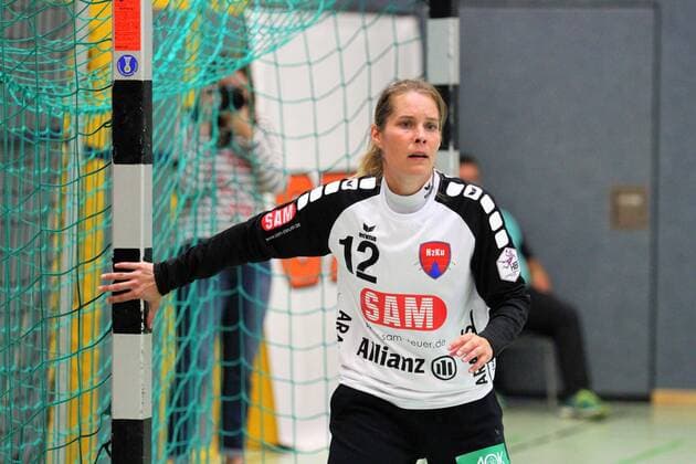 Torfrau Monika Lide (Herrenberg) GER, HL Buchholz 08 Rosengarten - SG H2Ku Herrenberg, 2.Liga Frauen, Handball Buchholz Copyright: xEIBNER Cebulokx EP_EER