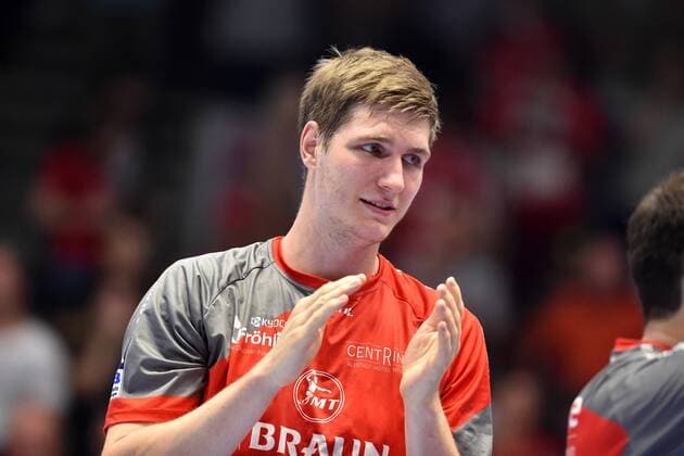 Finn Lemke (MT Melsungen) --- Handball --- 1. Bundesliga --- MT Melsungen vs SC DHfK Leipzig --- 09.09.2018, Handball --- 1. Bundesliga --- MT Melsungen vs SC DHfK Leipzig --- 09.09.2018 Kassel Copyright: xEIBNER RolandxSippelx EP_RSL