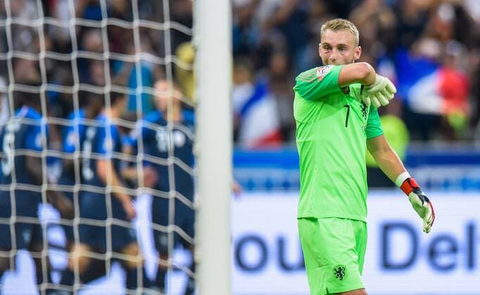 Deception de Jasper Cillessen ( Pays Bas ) FOOTBALL : France vs Pays Bas - Ligue des Nations - Saint Denis - 09 09 2018 FedericoPestellini Panoramic 