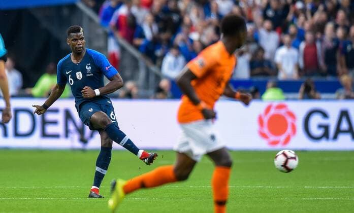 Fußball, Nations League, Frankreich - Niederlande Paul Pogba ( France ) FOOTBALL : France vs Pays Bas - Ligue des Nations - Saint Denis - 09 09 2018 FedericoPestellini Panoramic 