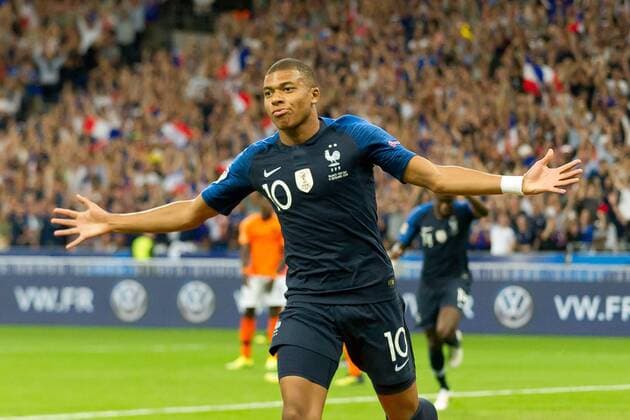 Fußball, Nations League, Frankreich - Niederlande Paris, Frankreich 09.09.2018, UEFA Nations League, Frankreich - Niederlande, Tor zum 1:0, Torschuetze Kylian Mbappe (FRA) jubelt ( DeFodi053