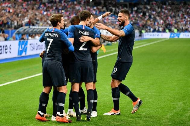Fußball, Nations League, Frankreich - Niederlande The tricolor selection celebrates the goal of Kylian Mbappe 10 at the Stade de France for the Uefa Nation League.  JulienxMattiax xLexPictorium LePictorium_0188699
