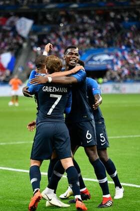 Fußball, Nations League, Frankreich - Niederlande The tricolor selection celebrates the goal of Kylian Mbappe 10 at the Stade de France for the Uefa Nation League.  JulienxMattiax xLexPictorium LePictorium_0188705