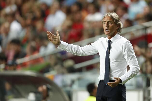 Fußball, Nations League, Portugal - Italien Italy coach Roberto Mancini during the UEFA Nations League A group 3 qualifying match between Portugal and Italy at Estadio La Luz on September 10, 2018 in Lisbon, Portugal UEFA Nations League A group 3 2018 2019 xVIxVIxImagesx xMauricexvanxSteenxIVx 12079280