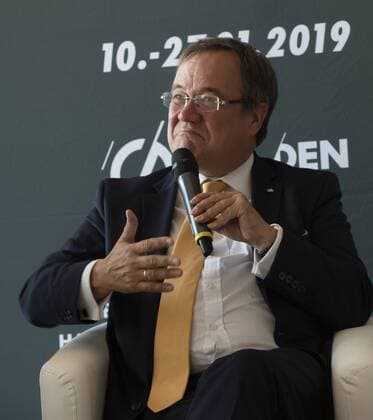 Pressekonferenz Handball WM 2019 und Olympiamuseum Koeln Datum: 11.09.2018 Ministerpräsident Armin Laschet