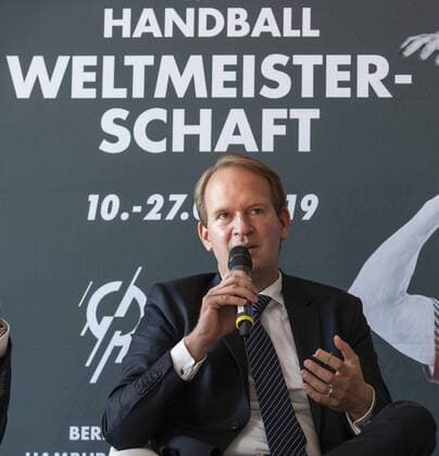 Pressekonferenz Handball WM 2019 und Olympiamuseum Koeln Datum: 11.09.2018 Arena-Chef Stefan Löcher (Lanxess Arena)