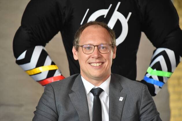 DHB Vorstandsvorsitzender Mark Schober am 11.09.2018 in Köln bei der Pressekonferenz zum Stand der Vorbereitung zur Handball Weltmeisterschaft 2019 die im Zeitraum 10. bis 27. Januar mit u.a. 13 Begegnungen in Köln stattfindet.