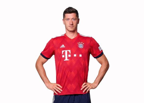 FUSSBALL 1. BUNDESLIGA SAISON 2018 2019 11.09.2018 Fototermin FC Bayern Muenchen: Robert Lewandowski Muenchen