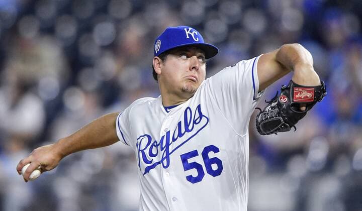September 11, 2018 - Kansas City, MO, USA - Kansas City Royals pitcher Brad Keller throws in the sixth inning against the Chicago White Sox on Tuesday, Sept. 11, 2018, at Kauffman Stadium in Kansas City, Mo. Chicago White Sox at Kansas City - ZUMAm67_ 20180911_zaf_m67_033 Copyright: xJohnxSleezerx