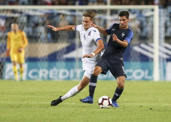 Fußball, U21, EM Quali, Frankreich - Luxemburg September 11, 2018 - Strasbourg, France - Houssem Aouar (FRA) during the match between France and Luxembourg European Under-21 Championship 2019 Qualifying Round at Stade La Meinau in France on September 11, 2018. France v Luxembourg - Luxembourg European U21 U 21  - ZUMAn230 20180911_zaa_n230_395 Copyright: xElyxandroxCegarrax
