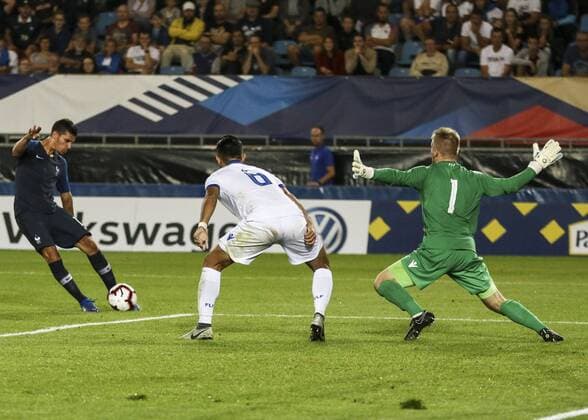 Fußball, U21, EM Quali, Frankreich - Luxemburg September 11, 2018 - Strasbourg, France - Houssem Aouar (FRA) during the match between France and Luxembourg European Under-21 Championship 2019 Qualifying Round at Stade La Meinau in France on September 11, 2018. France v Luxembourg - Luxembourg European U21 U 21  - ZUMAn230 20180911_zaa_n230_387 Copyright: xElyxandroxCegarrax