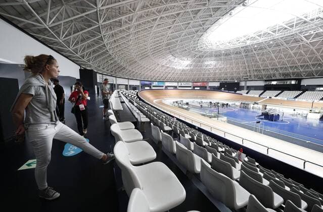 2020 Tokyo Olympics venue Photo taken Sept. 6, 2018, shows Izu Velodrome, a 2020 Summer Olympics and Paralympics venue for cycling in Izu, Shizuoka Prefecture. 