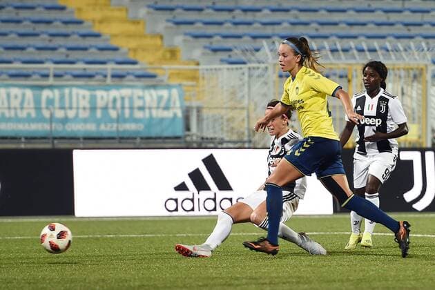 Db Novara 12 09 2018 - Champions League Femminile Juventus-Brondby foto Daniele Buffa Image nella foto: gol Barbara Bonansea 