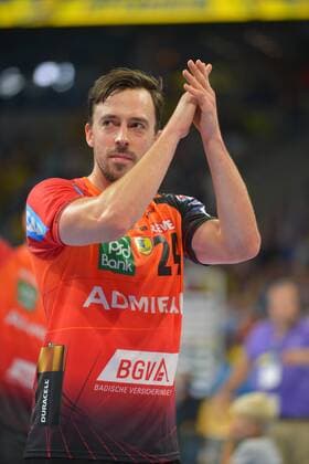 EHF Championsleague12.09.2018,Rhein Neckar Löwen vs. FC Barcelona Barca Sieg der Löwen. Das Rudel feiert. Patrick Groetzki,( 24,RNL), -