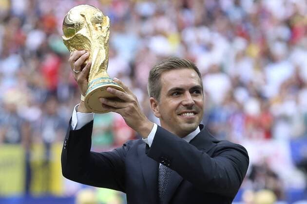 LAHM Philipp GER mit dem WORLD CUP vor dem Finale FIFA Fussball World Cup 2018 in Russland Finale Frankreich-Kroatien 4 : 2 am 15. Juli 2018 im Luzhniki Stadion in Moskau