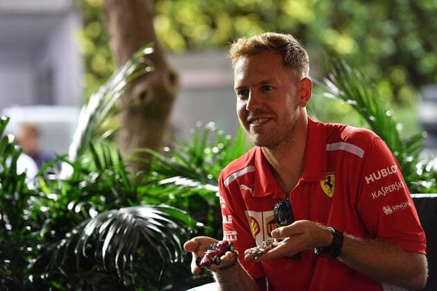 Sebastian Vettel, Scuderia Ferrari, formula 1 GP, Singapore, 13.09.2018 Photo:mspb Jerry Andre Sebastian Vettel, formula 1 GP, Singapore 2018