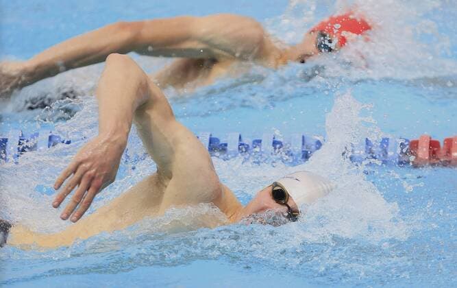 British Myles Pillage participates in the individual men s swimming final during the World Modern pentathlon moderner Fünfkampf Championships, in Mexico City, Mexico, 13 September 2018. World Modern Pentathlon Championships in Mexico !ACHTUNG: NUR REDAKTIONELLE NUTZUNG!  Copyright: xMarioxGuzmanx MEX08 20180913-636724668091806011