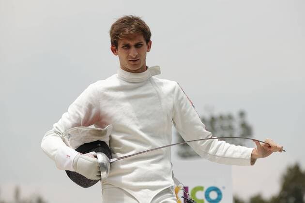 British James Cooke competes against Ilya Palazkov of Belarus during the individual men s fencing final, during the World Modern pentathlon moderner Fünfkampf Championships, in Mexico City, Mexico, 13 September 2018. EPA Jose Mendez World Modern Pentathlon Championships in Mexico !ACHTUNG: NUR REDAKTIONELLE NUTZUNG!  Copyright: xJosexMendezx MEX21 20180913-636724757088227926