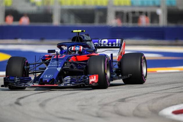 14th September 2018, Marina Bay Street Circuit, Singapore; Formula One Grand Prix of Singapore, Friday free practice; Red Bull Toro Rosso Honda driver Pierre Gasly  ActionPlus12061999 StephenxBlackberry