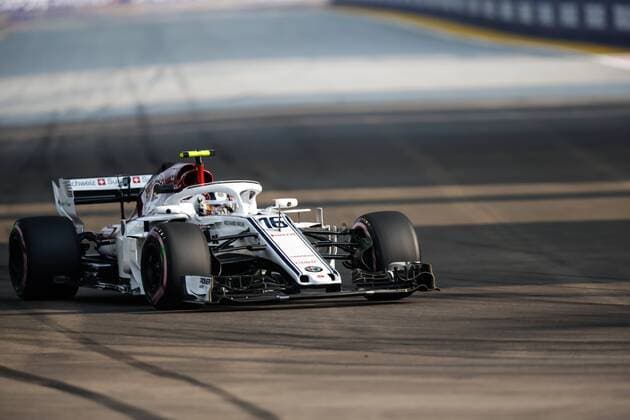 14th September 2018, Marina Bay Street Circuit, Singapore; Formula One Grand Prix of Singapore, Friday free practice; Alfa Romeo Sauber driver Charles Leclerc  ActionPlus12062016 StephenxBlackberry