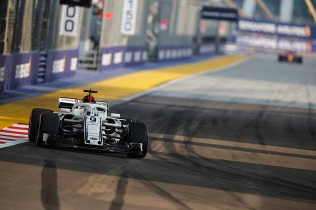 14th September 2018, Marina Bay Street Circuit, Singapore; Formula One Grand Prix of Singapore, Friday free practice; Alfa Romeo Sauber driver Marcus Ericsson  ActionPlus12062019 StephenxBlackberry