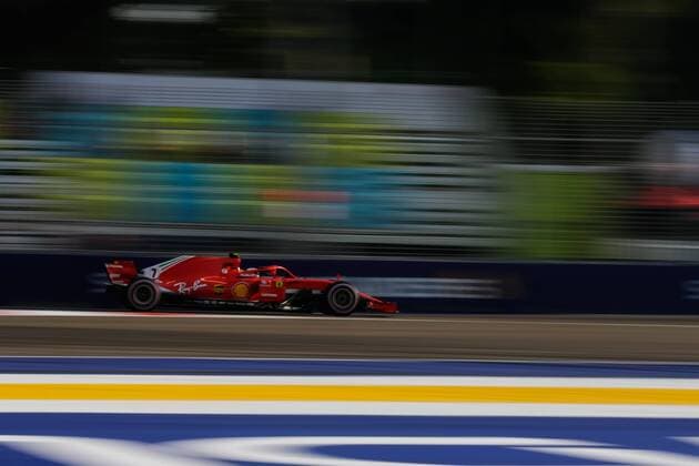 14th September 2018, Marina Bay Street Circuit, Singapore; Formula One Grand Prix of Singapore, Friday free practice; Scuderia Ferrari driver Kimi Raikkanen  ActionPlus12062025 StephenxBlackberry
