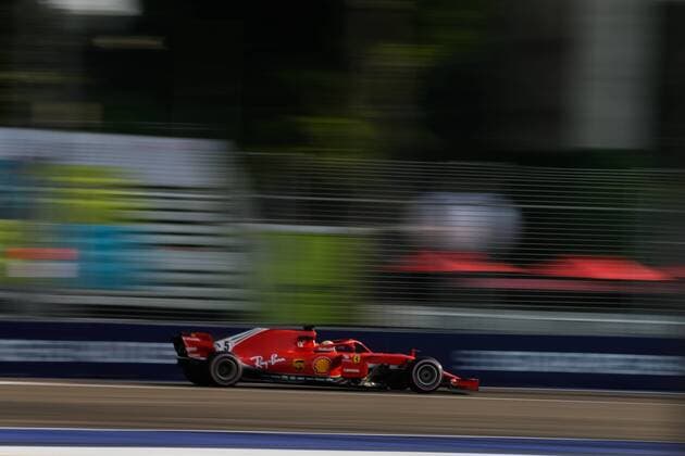 14th September 2018, Marina Bay Street Circuit, Singapore; Formula One Grand Prix of Singapore, Friday free practice; Scuderia Ferrari driver Kimi Raikkanen  ActionPlus12062026 StephenxBlackberry
