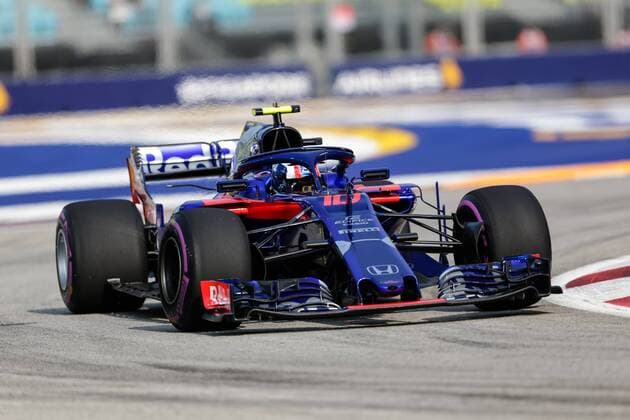 14th September 2018, Marina Bay Street Circuit, Singapore; Formula One Grand Prix of Singapore, Friday free practice; Red Bull Toro Rosso Honda driver Pierre Gasly  ActionPlus12062008 StephenxBlackberry