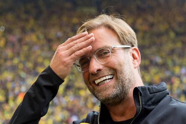 Dortmund, Germany 07.09.2018, Abschiedsspiel Roman Weidenfeller, Trainer Juergen Klopp (Liverpool) lacht, lachen ( DeFodi001