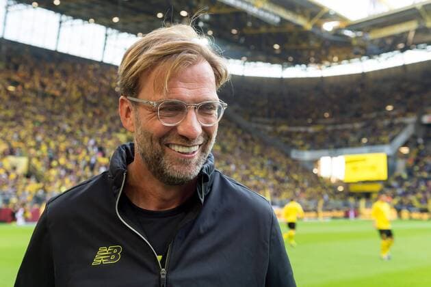 Dortmund, Germany 07.09.2018, Abschiedsspiel Roman Weidenfeller, Trainer Juergen Klopp (Liverpool) lacht, lachen ( DeFodi001
