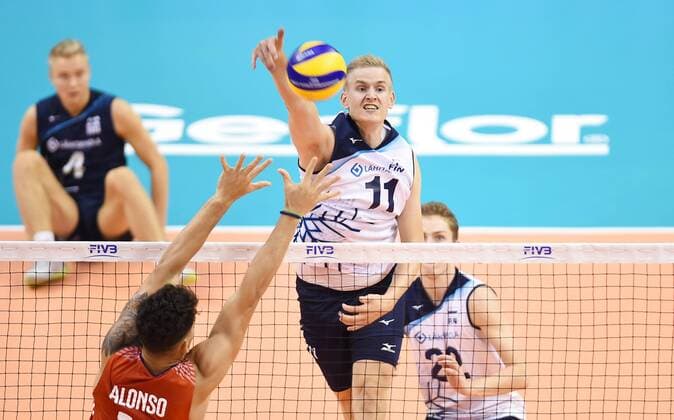 Volleyball, WM, Finnland - Kuba 2018.09.14 Warna Siatkowka FIVB Mistrzostwa swiata w siatkowce mezczyzn Finlandia - Kuba N z Sinkkonen Sauli Foto Lukasz Sobala Press Focus 2018.09.14 Varna Volleyball FIVB Men s World Championship WM Weltmeisterschaft Finland - Cuba Sinkkonen Sauli Credit: Lukasz Sobala Press Focus NEWSPIX.PL --- Newspix.pl  20180914PF_LS065