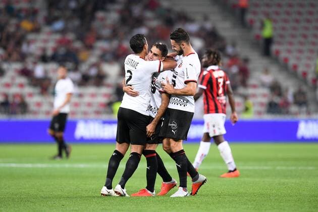 22 ROMAIN DEL CASTILLO (REN) - 26 JEREMY GELIN (REN) - JOIE FOOTBALL : Nice vs Rennes - Ligue 1 Conforama - 14 09 2018 FEP Panoramic 