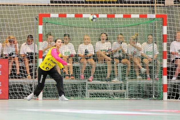 Isabel Roch (TusSies Metzingen 26) im Tor TusSies Metzingen, Women, EHF-Cup, Round 1, 14.09.2018, Foto:TBaur Eibner TusSies Metzingen vs. HZRK Grude Metzingen Copyright: xEIBNER TobiasxBaurx EP_TBR