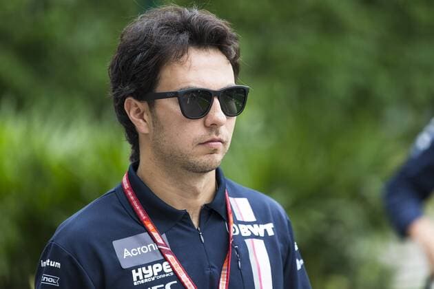 15th September 2018, Marina Bay Street Circuit, Singapore; Formula One Grand Prix of Singapore, Qualification; Sahara Force India driver Sergio Perez  ActionPlus12062381 StephenxBlackberry